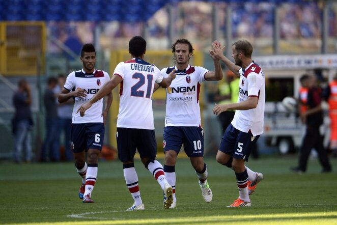 „Bologna“ komandos futbolininkai | LaPresse/Scanpix nuotr.