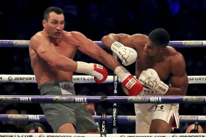 Anthony Joshua ir Vladimiras Kličko | Scanpix nuotr.