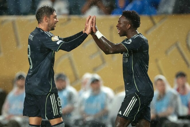 Federico Valverde ir Vinicius Junioras | Scanpix nuotr.