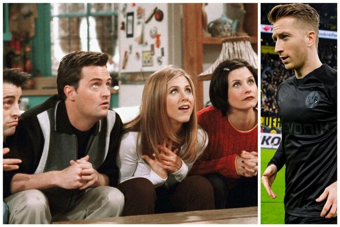 Marco Reusas ir serialo „Draugai“ herojai | „Twitter“ nuotr.