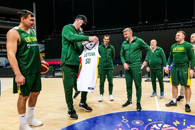 Arvydas Sabonis ir Darius Maskoliūnas | Žygimanto Vingelio nuotr.