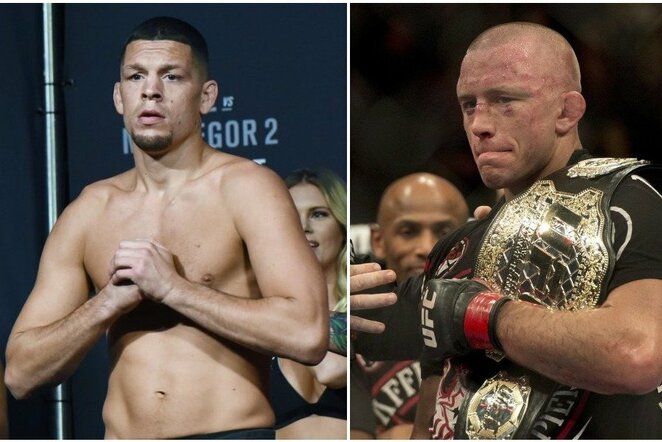 Nate'as Diazas ir Georgesas St-Pierre'as | Scanpix nuotr.