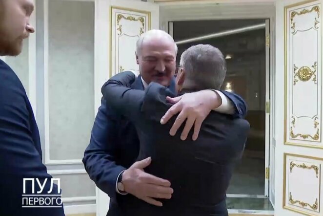 Aleksandras Lukašenka ir Rene Faselis | „Twitter“ nuotr.