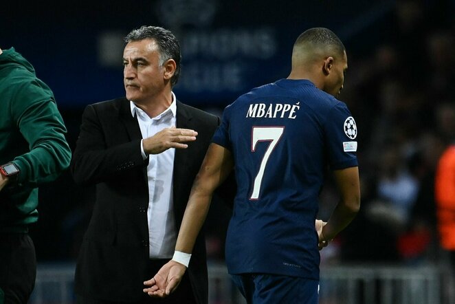 Christophe'as Galtier ir Kylianas Mbappe | Scanpix nuotr.