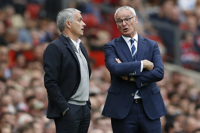 Jose Mourinho ir Claudio Ranieri | Scanpix nuotr.