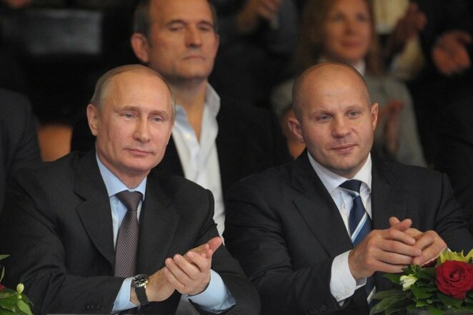 Vladimiras Putinas ir Fiodoras Jemeljanenka | Scanpix nuotr.