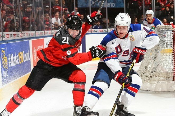 JAV - Kanada rungtynių akimirka | Matt Zambonin/HHOF-IIHF nuotr.