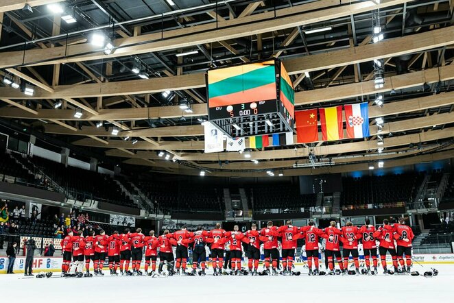 Lietuva – Ispanija rungtynių akimirka | IIHF nuotr.