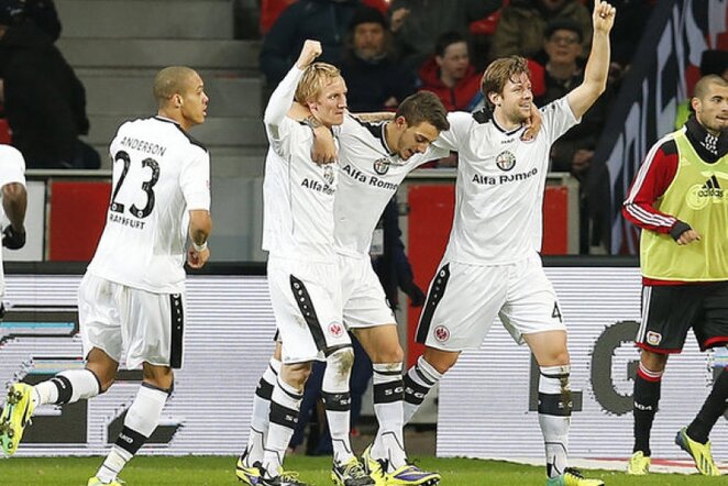 Frankfurto „Eintracht“ futbolinkų džiaugsmas | AP/Scanpix nuotr.
