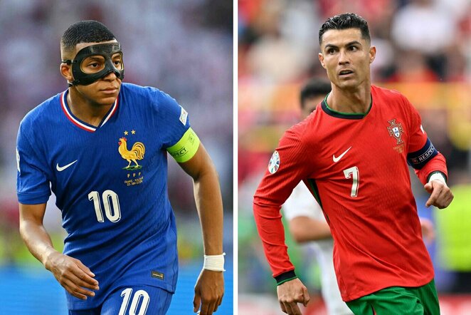 Kylianas Mbappe ir Cristiano Ronaldo | Scanpix nuotr.