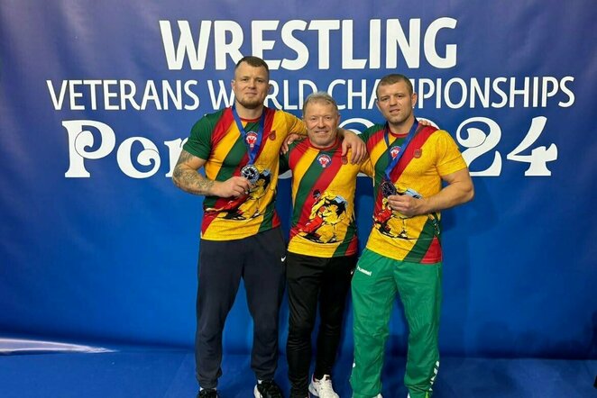 Edgaras Voitechovskis, Olegas Voitechovskis ir Andrius Reisch | imtynes.lt nuotr.