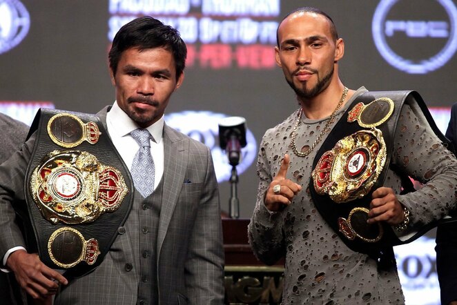 Manny Pacquiao ir Keithas Thurmanas | Scanpix nuotr.