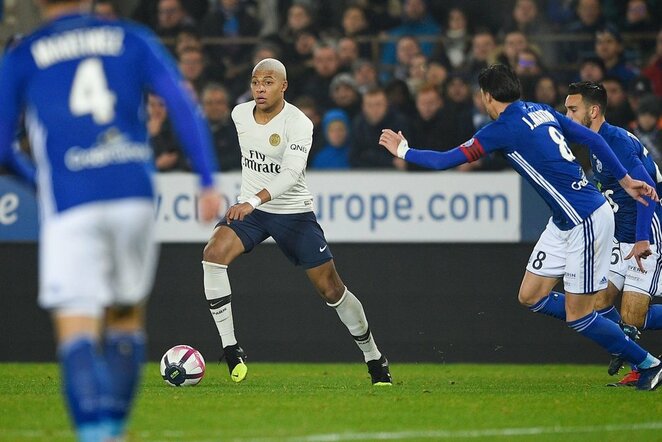  „Strasbourg“ – PSG rungtynių akimirka  | Scanpix nuotr.