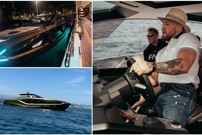 C.McGregoras išbandė oficialiai įsigytą „Lamborghini“ jachtą | Instagram.com nuotr