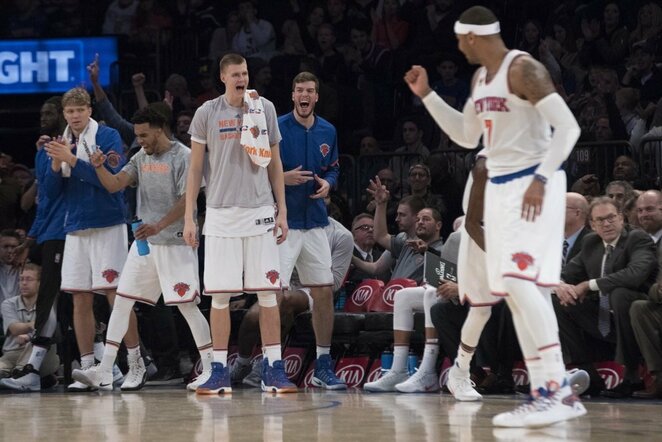 Niujorko „Knicks“ suolelis ir Carmelo Anthony | Scanpix nuotr.