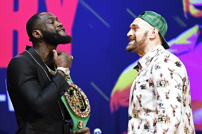 Deontay Wilderis ir Tysonas Fury | Scanpix nuotr.