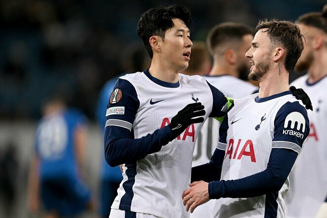Heung-Min Sonas ir Jamesas Maddisonas | Scanpix nuotr.