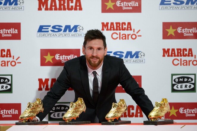 L.Messi ketvirtą kartą laimėjo „Auksinio batelio“ apdovanojimą | Scanpix nuotr.