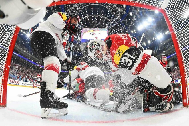 Čekija – Austrija rungtynių akimirka | IIHF nuotr.