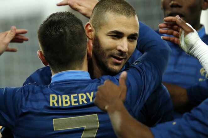 Komandos draugai sveikina Karimą Benzemą | Reuters/Scanpix nuotr.