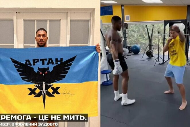 Anthony Joshua ir Oleksandras Usykas | „Stop“ kadras