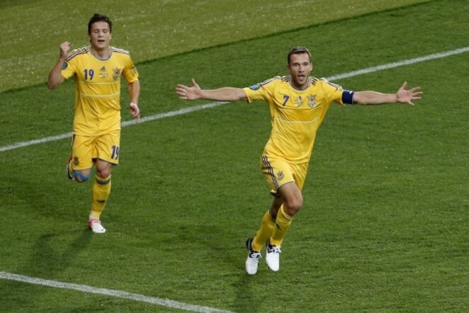 Andrejus Shevchenko džiaugiasi pelnytu įvarčiu | AP/Scanpix nuotr.