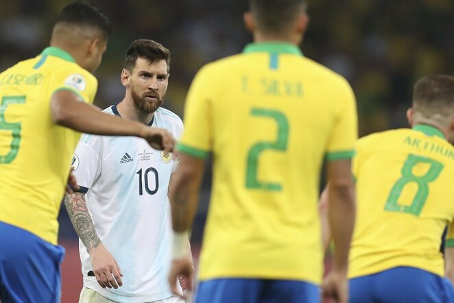 Brazilijos ir Argentinos rungtynių akimirka | Scanpix nuotr.