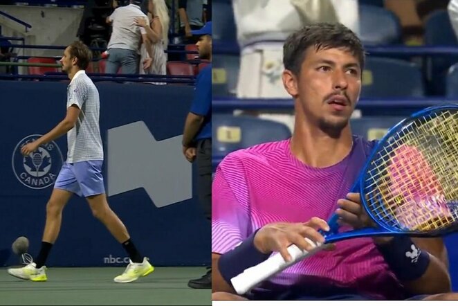 Daniilas Medvedevas ir Alexei Popyrinas | „Stop“ kadras