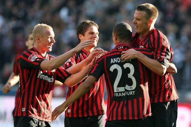 „Eintracht“ klubas džiaugiasi įvarčiu | AFP/Scanpix nuotr.
