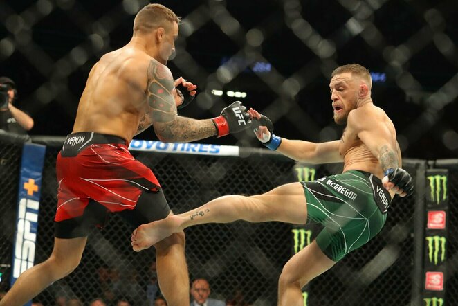 Dustinas Poirier ir Conoras McGregoras | Scanpix nuotr.