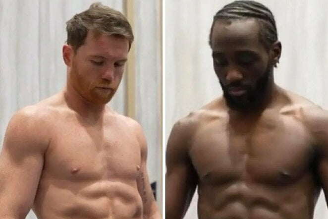 Saulis „Canelo“ Alvarezas ir Terence'as Crawfordas | Organizatorių nuotr.
