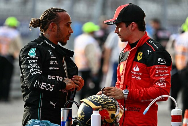 Lewisas Hamiltonas ir Charlesas Leclercas | Scanpix nuotr.