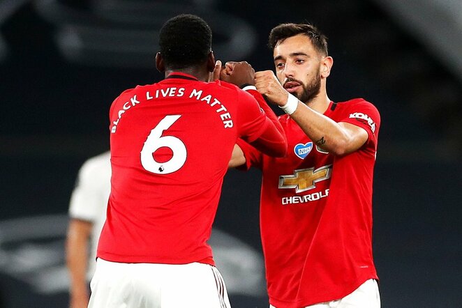 Paulis Pogba ir Bruno Fernandesas | Scanpix nuotr.