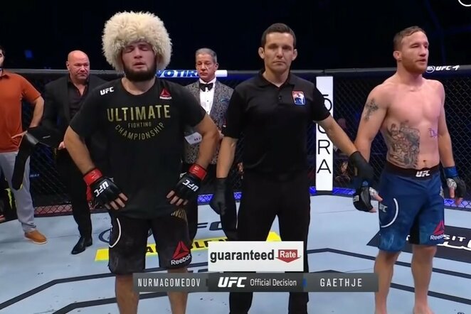 Chabibas Nurmagomedovas ir Justinas Gaethje | Youtube.com nuotr.