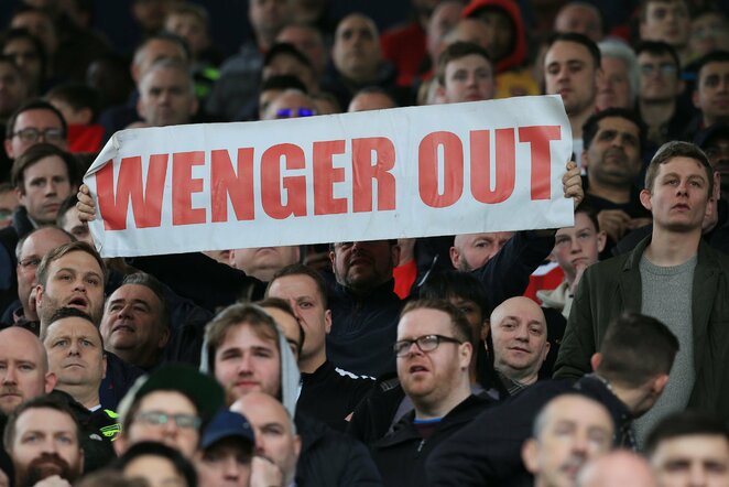 „Arsenal“ fanų plakatas | Scanpix nuotr.