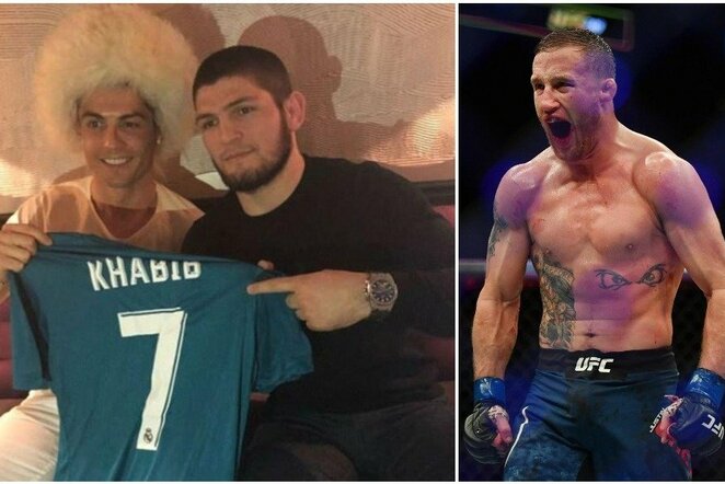 Cristiano Ronaldo, Chabibas Nurmagomedovas ir Justinas Gaethje | „Scanpix“ ir instagram.com nuotr.