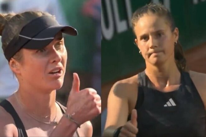 Elina Svitolina ir Darija Kasatkina | „Stop“ kadras