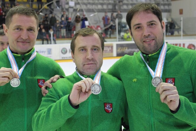 Arūnas Aleinikovas (dešinėje), Aigaras Ciprusas (viduryje) | hockey.lt nuotr.