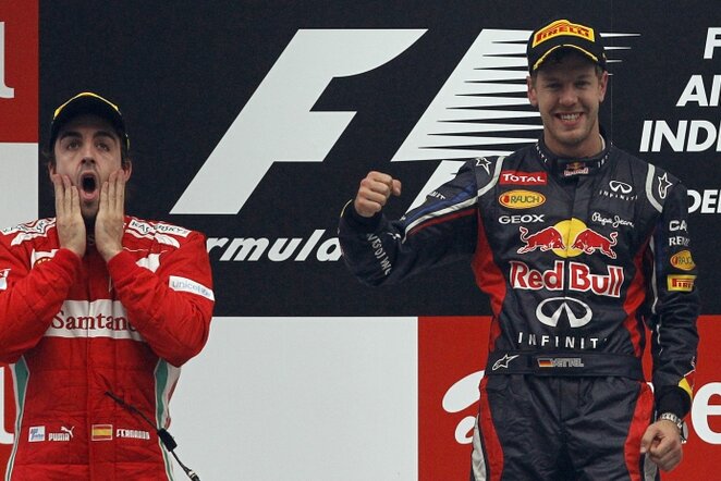 Fernando Alonso ir Sebastianas Vettelis | REUTERS/Scanpix nuotr.