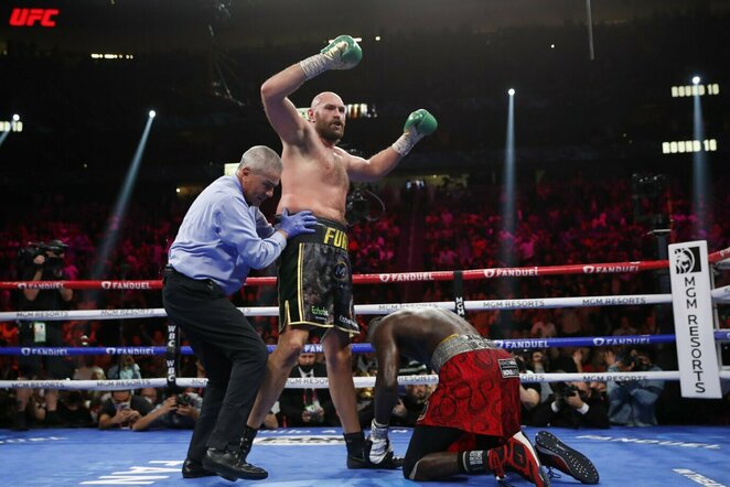 Tysonas Fury ir Deontay Wilderis | Scanpix nuotr.