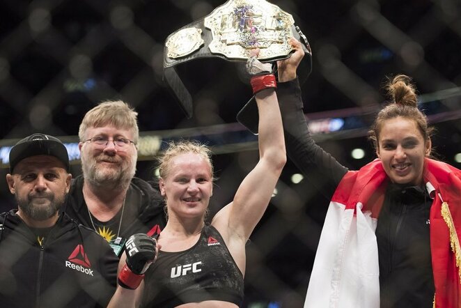 Joannos Jedrzejczyk ir Valentinos Ševčenkos kovos akimirka | Scanpix nuotr.