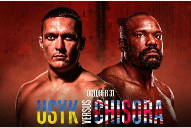 Oleksandras Usykas ir Dereckas Chisora | Organizatorių nuotr.