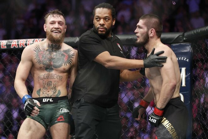 Conoras McGregoras ir Chabibas Nurmagomedovas | Scanpix nuotr.