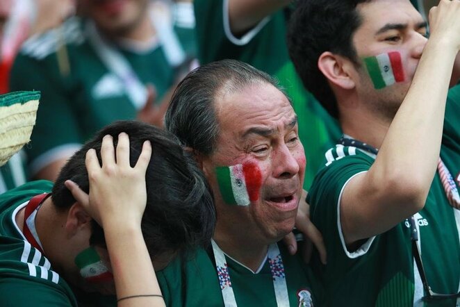Meksikiečių džiaugsmas po sensacingos pergalės prieš Vokietiją | Scanpix nuotr.