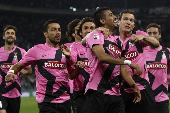 Įvartį švenčiantys „Juventus“ komandos futbolininkai | AP/Scanpix nuotr.