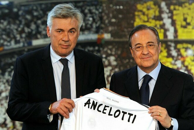 Carlo Ancelotti ir Florentino Perezas | Scanpix nuotr.