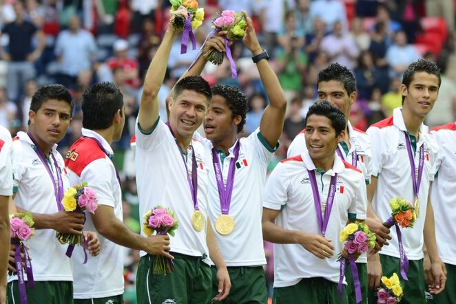 Meksikos rinktinės futbolininkai | AFP/Scanpix nuotr.