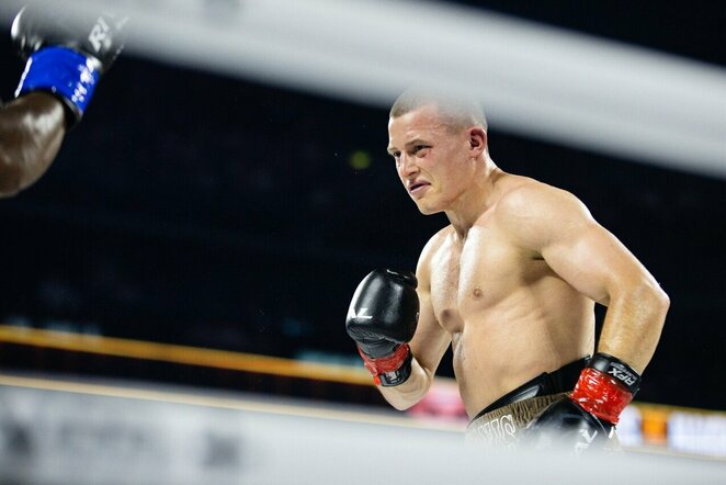 Eimantas Stanionis – Jabulani Makhense kovos akimirka | Teodoro Biliūno / BNS foto nuotr.