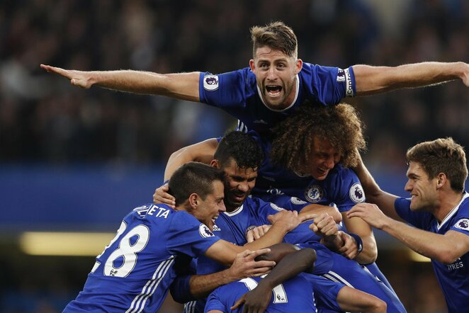 „Chelsea“ žaidėjai  džiaugiasi | Scanpix nuotr.