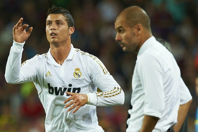 Cristiano Ronaldo ir Pepas Guardiola | Scanpix nuotr.
